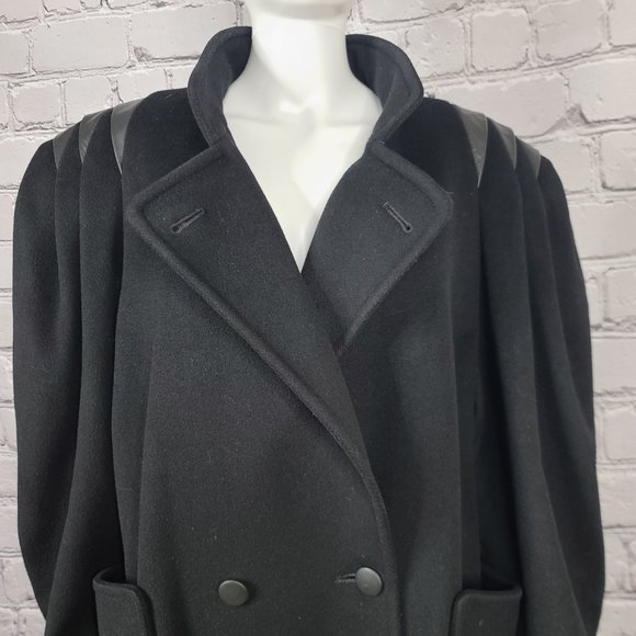 John Weitz Jackets & Blazers - John Weitz Black Wool Vintage Coat, Size XL